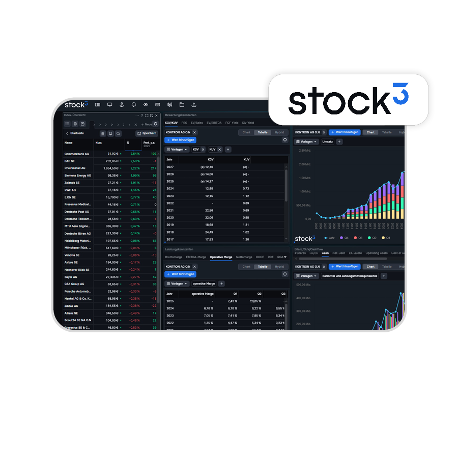 stock 3 Übersicht