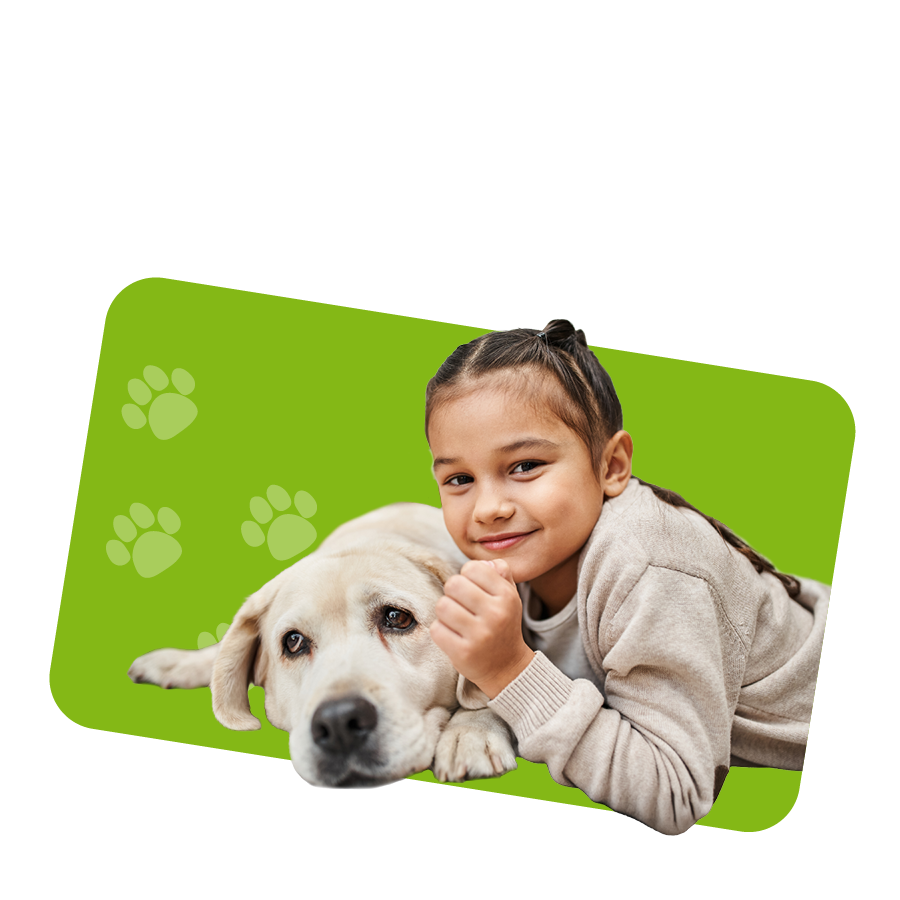 Kind und Hund